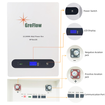 エネルギー蓄積 システムのための10Kwh Powerwall 16S1Pの壁力電池